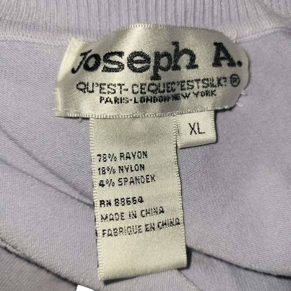 Joseph A Turtleneck Sweater Light Purple XL - Picture 2 of 3